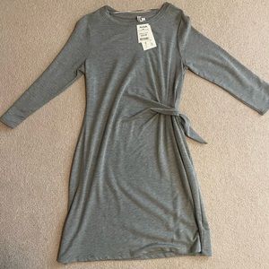 Gray Midi Sweater Dress, Size M, NWT